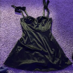 lucy in the sky satin dress, tie straps